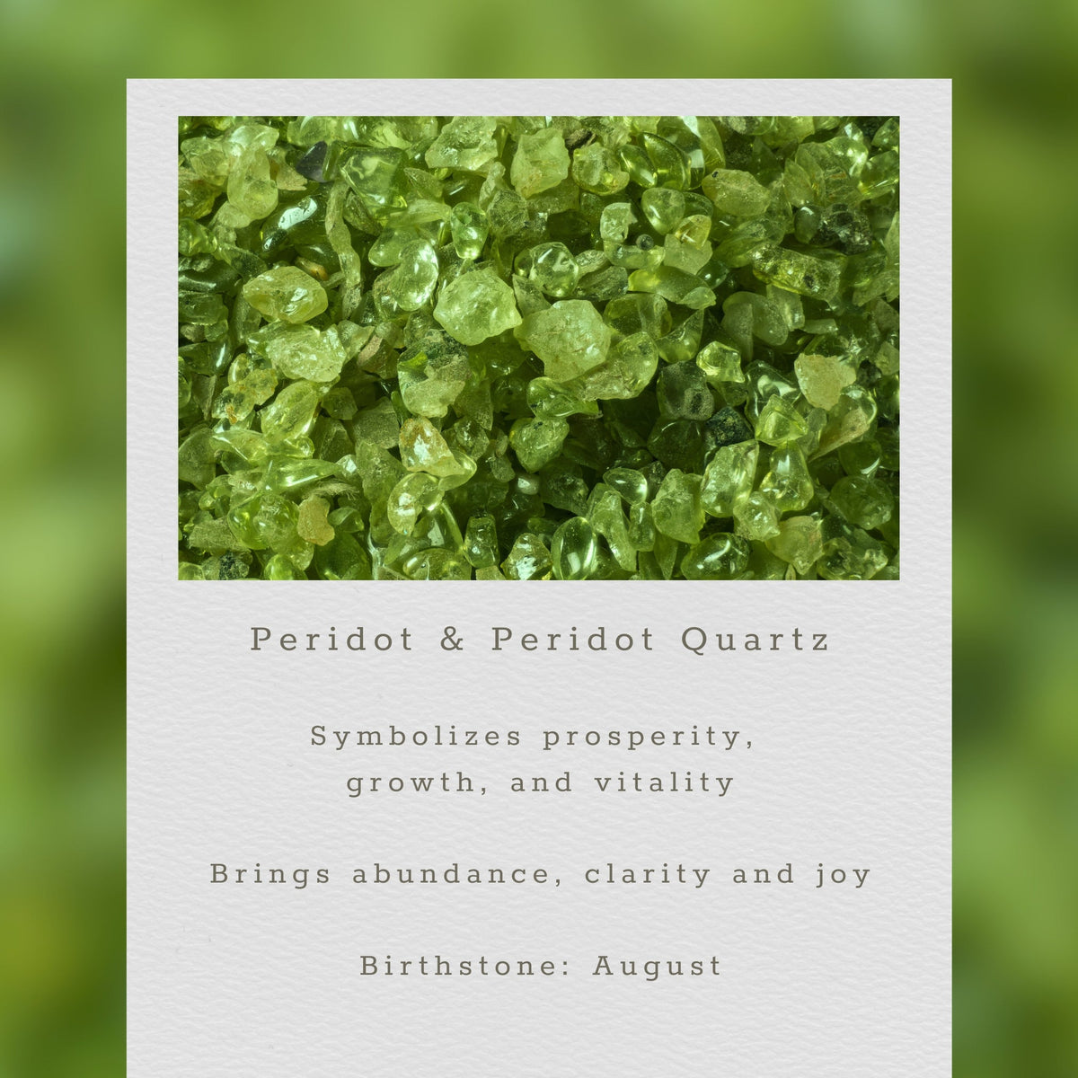 Peridot Quartz Ballet Collection